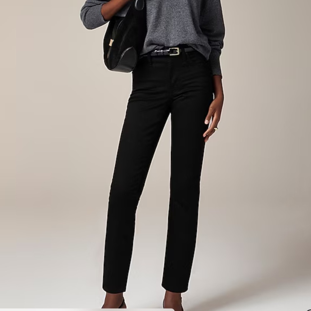 J. Crew Womens Black ‘03 Sim Jeans Mid Rise Stretch 28